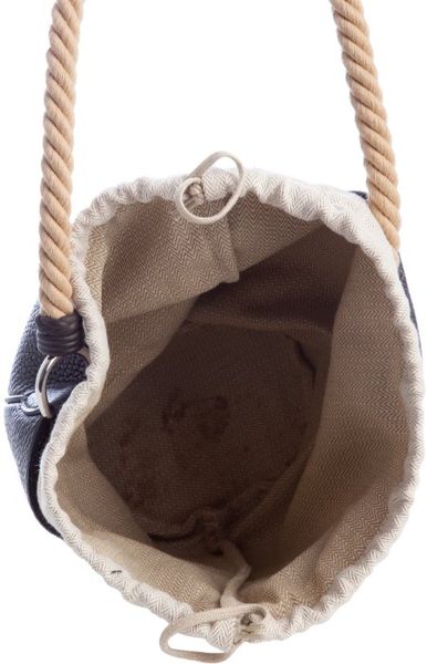 Hermès Dark Brown Pebbled Leather Hole Cutout Rope Handle Tote Bag in Brown | Lyst