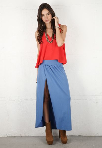 Nightcap Clothing  Thigh High Skirt in Blue - Lyst