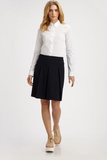 Jil Sander Navy Skirt - Lyst