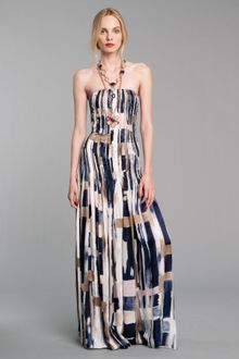 Oscar de la Renta Embroidered Strapless Gown - Lyst
