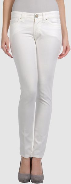 Calvin Klein Jeans Denim Trousers in White (blue) - Lyst