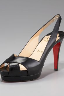 Christian Louboutin Soso Crisscross Platform Sandal, Kidskin - Lyst