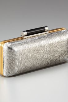 Diane Von Furstenberg Tonda Metallic Clutch - Lyst