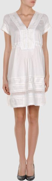 I'm Isola Marras Short Dress in White (ivory) - Lyst