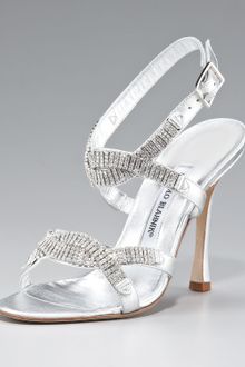 Manolo Blahnik Crystal Ankle-strap Sandal - Lyst