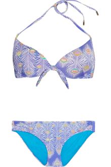 Matthew Williamson Peacock-print Halterneck Bikini - Lyst