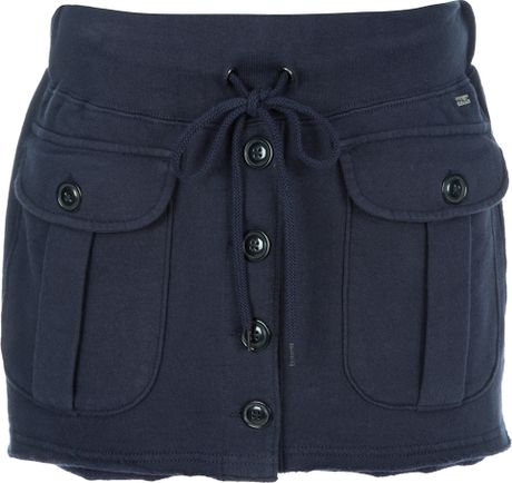 Polo Ralph Lauren Pocketed Short Skirt in Blue - Lyst