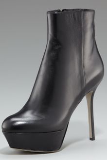 Sergio Rossi Leather Ankle Bootie - Lyst