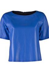 Tibi Leather Top