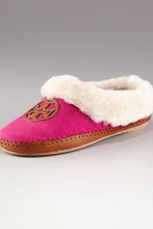 Tory Burch Coley Shearling Slipper, Deep Pink - Lyst