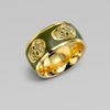 Alexander Mcqueen Skull Ring in Green (olive-gold) - Lyst