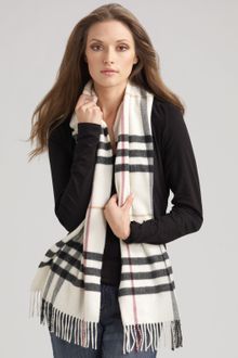 Burberry Giant Check Cashmere Scarf - Lyst