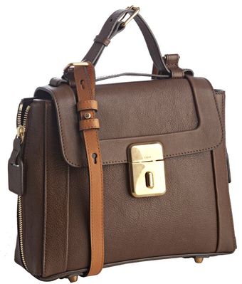 Chloé Chocolate Calfskin Darla Small Shoulder Bag - Lyst