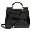 Dolce & Gabbana Miss Sicily Patent Leather Top Handle Satchel in Black - Lyst