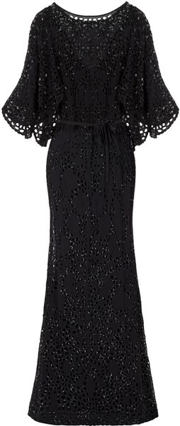  Sequin Broderie Anglais Gown 