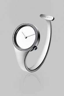 Georg Jensen Diamond Stainless Steel Bangle Watch - Lyst
