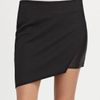 Helmut Lang Leather & Jersey Mini Skirt in Black - Lyst