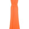 Issa Plunge Front Gown in Orange - Lyst