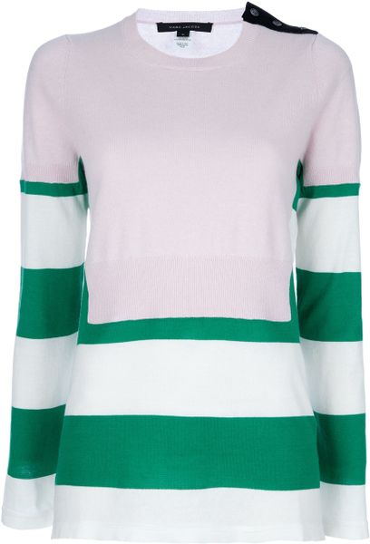 Marc Jacobs Striped Top in Pink - Lyst