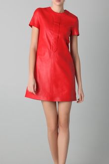 Raoul Mock Neck Leather Dress - Lyst