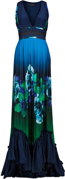 Roberto Cavalli Lombok Print Dress in Blue - Lyst