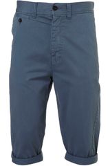 Topman Blue Twisted Seam Shorts