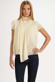 By Malene Birger Brizu Limi Sky Tie-neck Blouse - Lyst