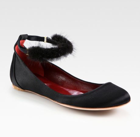 black satin flats
