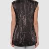 Balmain Sleeveless Tshirt in Brown - Lyst