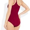 Lanvin Asymmetric Ruched Swimsuit in Brown (raspberry) - Lyst