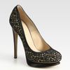 Nicholas Kirkwood Leather and Lace Platform Pumps in Black - Lyst