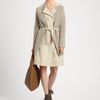 Bottega Veneta Cotton Knit Trench Dress in Beige (camel) - Lyst