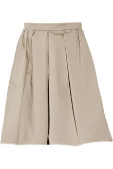 Carven Pleated-Front Cotton-Blend Skirt - Lyst