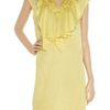 Marni Ruffled Silkblend Jacquard Dress in Yellow - Lyst