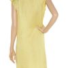 Marni Ruffled Silkblend Jacquard Dress in Yellow - Lyst