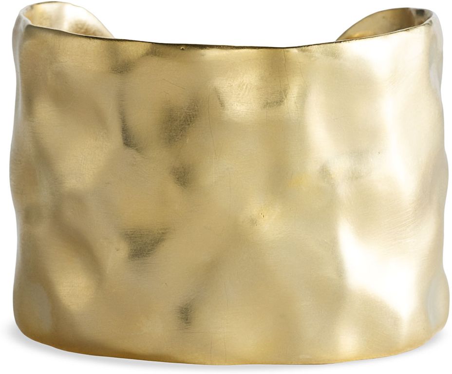 Nordstrom Gold Water Textured Cuff in Gold (worn gold)