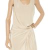 Thakoon Draped Silkcrepe Dress in Beige - Lyst