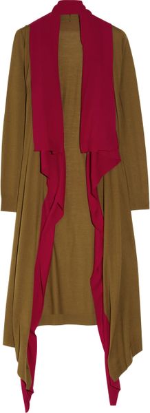 Alexander Mcqueen Twotone Fineknit Wool Wrap in Green (olive) - Lyst