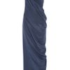 Azzaro Leoni Crystalembellished Silk Gown in Blue (navy) - Lyst