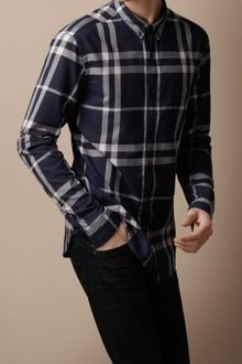 Burberry Brit Button-down Collar Check Shirt - Lyst