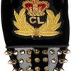 Christian Louboutin Intern Crested Velvet Loafers in Black (red) - Lyst