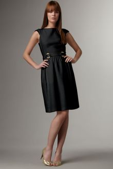 David Meister Belted Full-skirt Dress - Lyst