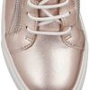 Giuseppe Zanotti Studded Metallic Leather Sneakers in Brown (blush) - Lyst