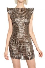 Paco Rabanne Metal Chain and Python Insert Dress