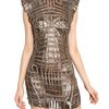 Paco Rabanne Metal Chain and Python Insert Dress in Gold - Lyst