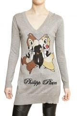 Philipp Plein Swarovski Chipmunks Cotton Knit Sweater