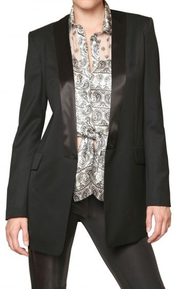  Lightweight Wool Stretch Tuxedo Jacket 