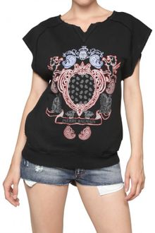 Pierre Balmain Printed Cotton Fleece T-shirt - Lyst