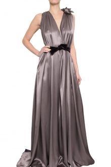 Roksanda Ilincic Draped Silk Satin Two Tone Dress - Lyst