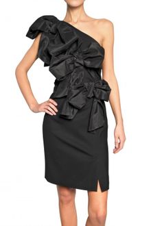 Viktor & Rolf Taffeta Bow Jersey Wool Dress - Lyst